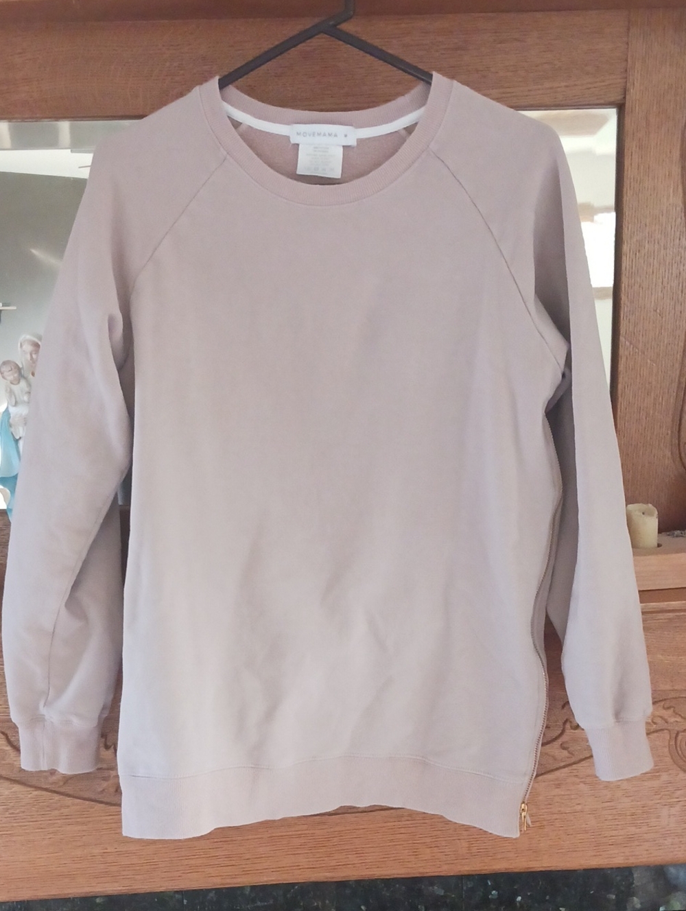 Movemama Cotton Side Zip Nursing Crewneck Sweatshirt